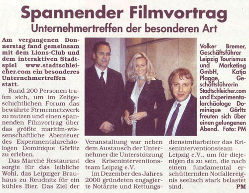 Unternehmertreffen Experimentalarchäologe Dominique Görlitz